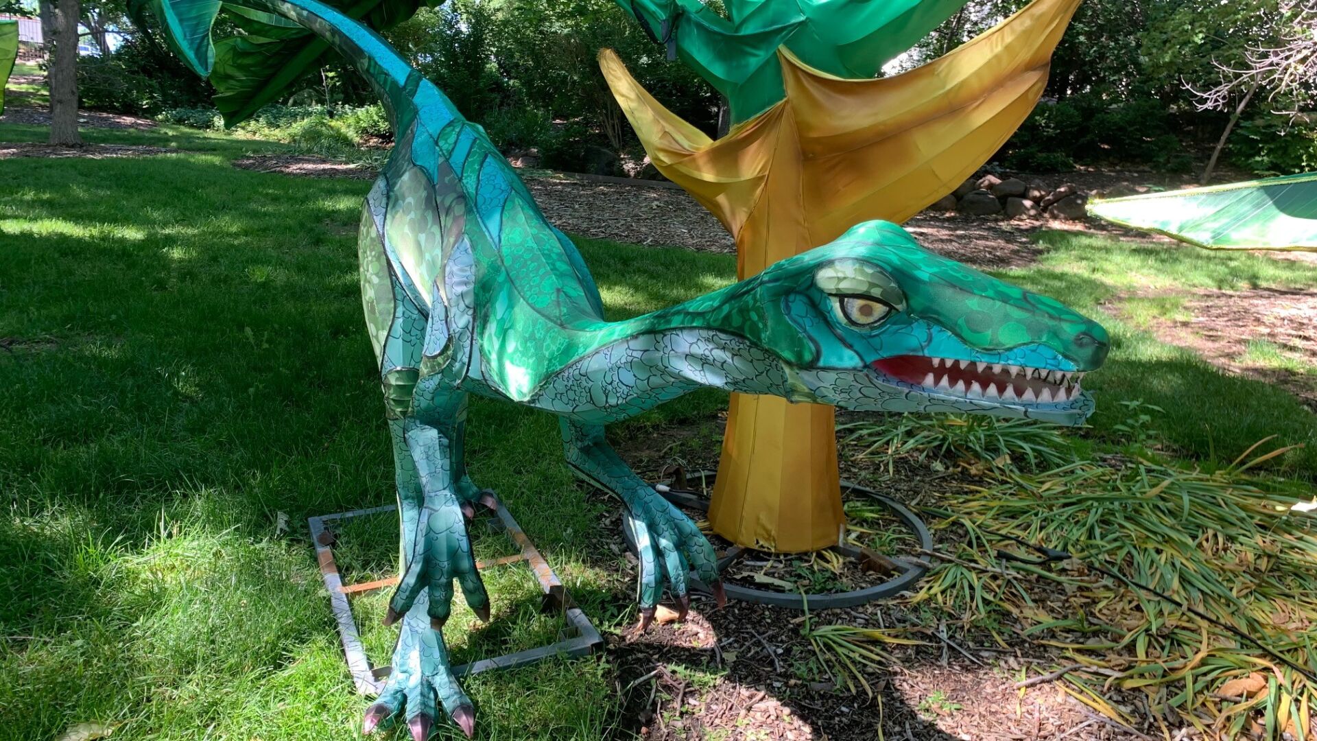 Dragon Lights Festival set-up at Wilbur D. May Arboretum almost finished